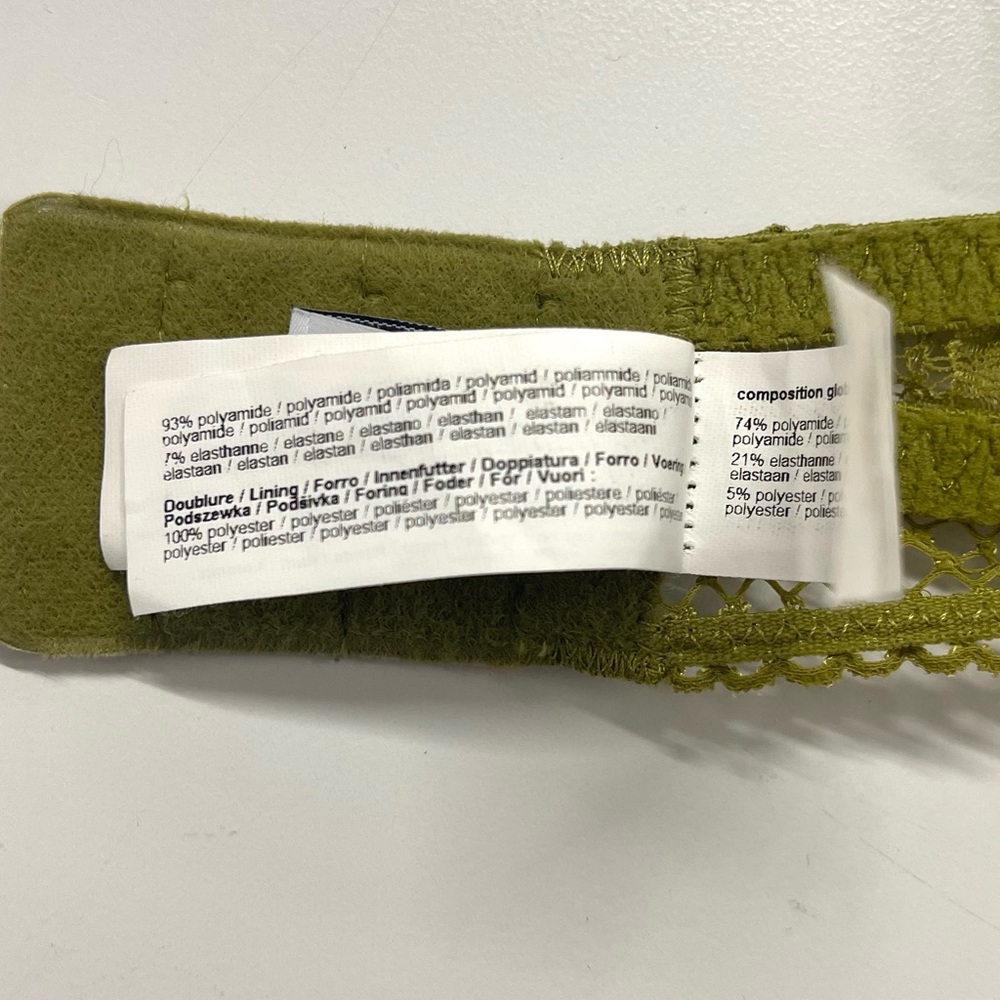Simone Perele Vertige Green Half Cup Lace Bra Bustier Dainty Lingerie Sexy 34D - Picture 11 of 12